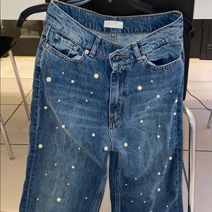 Gorgeous Zara pearl embellished denim!